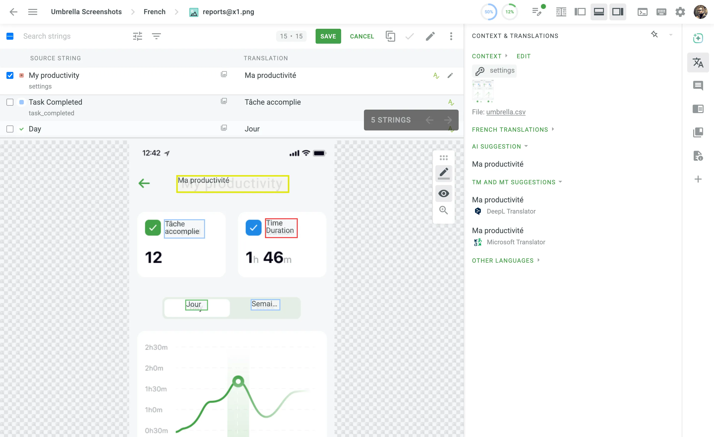 Editor view with a screenshot preview